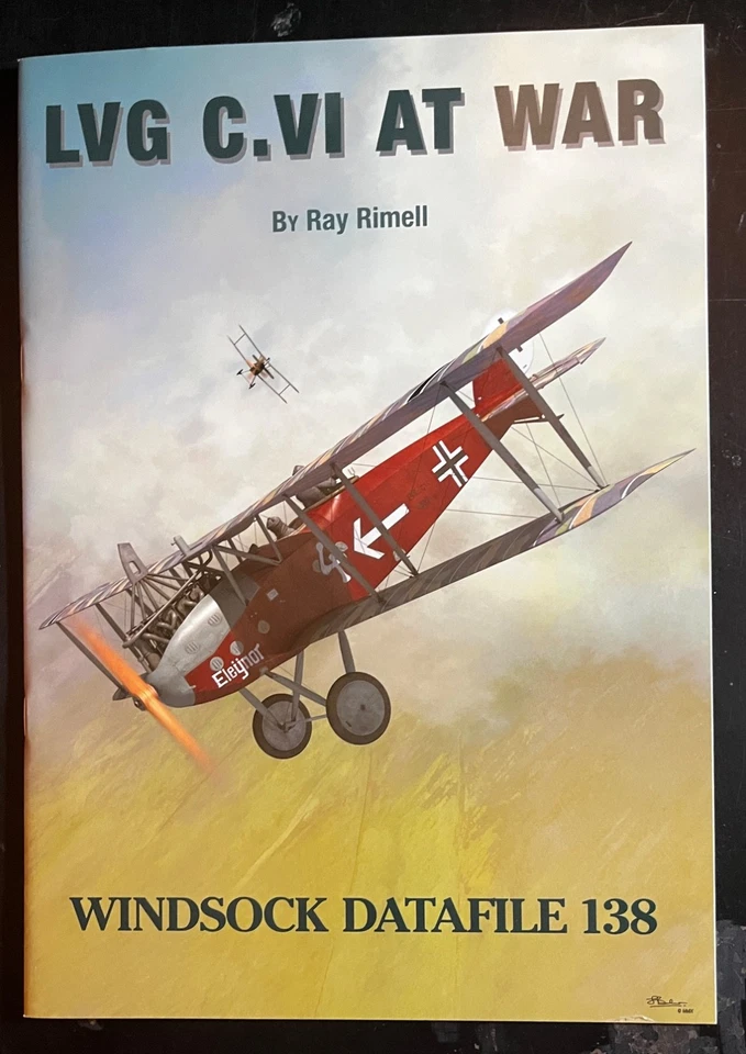 LVG C. VI AT WAR WINDSOCK DATAFILE #138 PHOTOS DRAWINGS SIDEVIEWS PHOTO RARE - Image 1 of 4