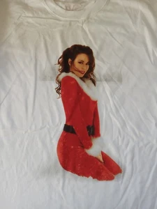 Camiseta Blanca Feliz Navidad Talla Grande Mariah Carey NUEVA VER FOTOS - Imagen 1 de 8