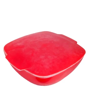 Vintage Red PYREX Ovenware 525B Casserole Dish 2 1/2 quart with Lid 9 x 9" - Picture 1 of 6