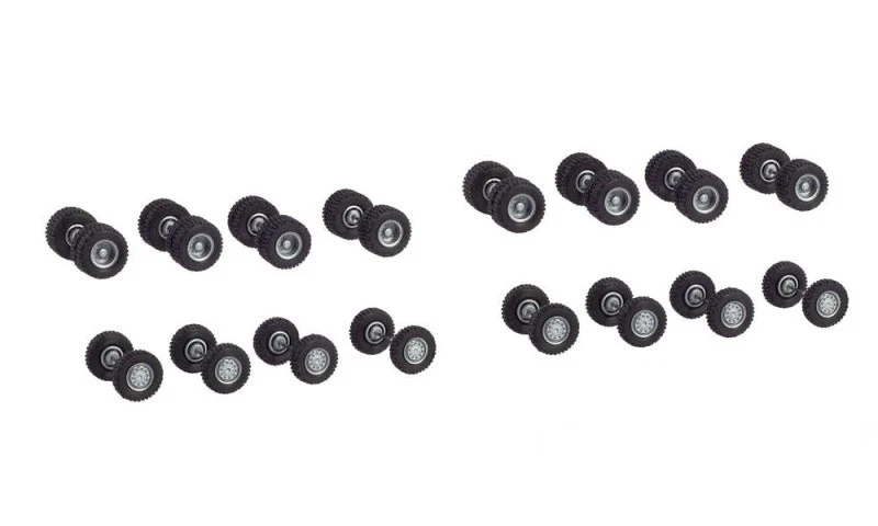 Herpa 054089 Zubehör Geländerreifen mit Allradfelgen, 1:87 / Spur H0 - Bild 1 von 1