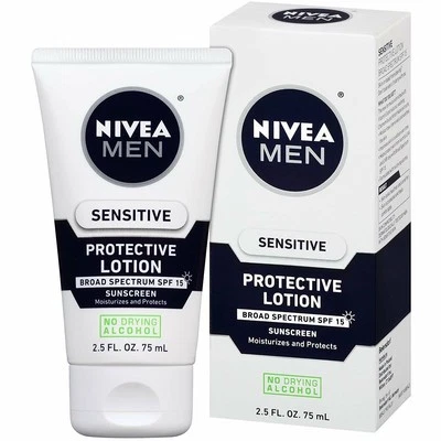 NIVEA Hombres Protector Solar Loción FPS 15 para Piel Sensible Paquete de 3 2.5 Onzas Foto 1 de 4