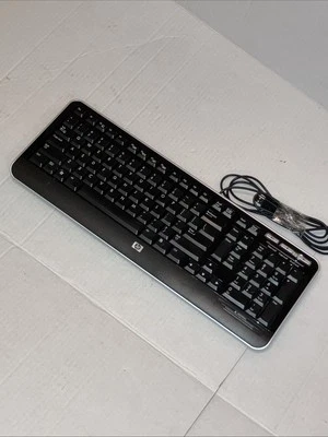 HP KU-0316 434821-001 Black/Silver Standard USB-Wired Keyboard - Image 1 of 3
