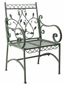 Metallstuhl Antik Gartenstuhl Balkonstuhl Vintage Sessel Garten Armlehnstuhl  - Bild 1 von 6