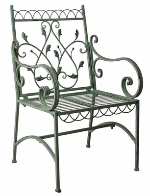 Metallstuhl Antik Gartenstuhl Balkonstuhl Vintage Sessel Garten Armlehnstuhl  - Bild 1 von 4