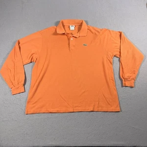 Lacoste Polo Herren 7 XXL Langarm Classic Fit Orange Baumwolle Freizeit Preppy - Bild 1 von 9