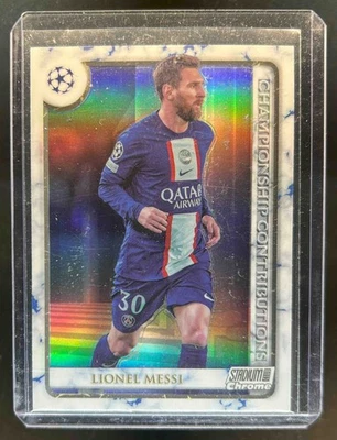 2022 Stadium Club Chrome UEFA Lionel Messi Championship Contributions #CC-LM PSG - Image 1 of 2