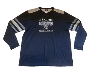 Camisa Harley Davidson Negra Manga Larga Bordada Utica NY XL - Imagen 1 de 5