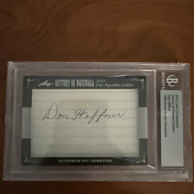 2012 Leaf History of Baseball Cut Signature Edition Don Heffner Auto Beckett  - Image 1 of 3