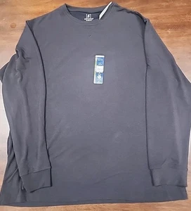 Neu superweiches George langärmliges Herrenhemd mit Rundhalsausschnitt schwarz XL T17 - Bild 1 von 5