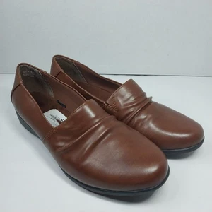 Zapatos cómodos sin cordones Bare Traps Greta para mujer talla 8 M marrón imitación cuero - Imagen 1 de 13