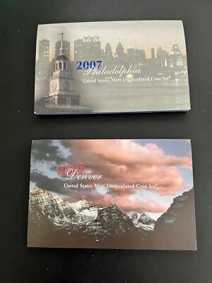 2007 Uncirculated Coin Set U.S Mint Government Packaging OGP  - Image 1 of 3