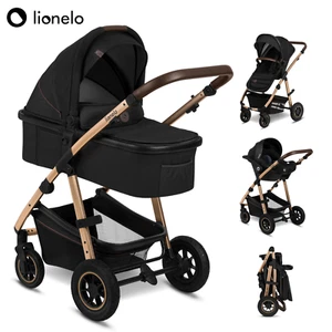 LIONELO® Kinderwagen 3 in 1 Kombikinderwagen Auto- Babyschale 🔸 Black Onyx - Bild 1 von 20