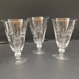 Lot 3 Cynthia by Fostoria Crystal Iced Tea Glassware 6” 1938-1965 HTF READ #2 - Picture 1 of 7