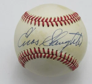 Enos Slaughter HOF Signed/Auto OAL Baseball New York Yankees PSA/DNA 191704 - Picture 1 of 2
