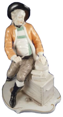 Nymphenburg Porcelain Market Cheese Vendor Figurine Figure Porzellan Markt Figur - Image 1 of 4