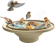 Quackups® Solar Bird Bath Bubbler Fountain: Outdoor Garden and Backyard Water Fe