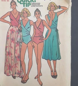 VTG 1979 LADIES SEXY SWIMSUIT & SARONG SEWING PATTERN BUTTERICK #6148 Sz 8 - Picture 1 of 10