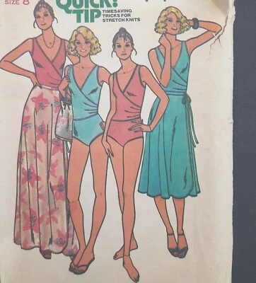 VTG 1979 LADIES SEXY SWIMSUIT & SARONG SEWING PATTERN BUTTERICK #6148 Sz 8  - Image 1 of 4