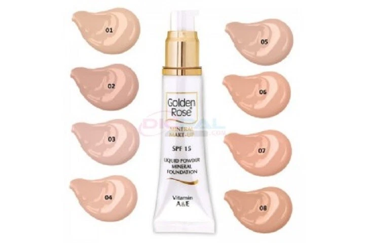 GOLDEN ROSE Grundierung Anti Falten Mineral Flüssigkeit SPF15 35ML 04 Beige - Bild 1 von 1