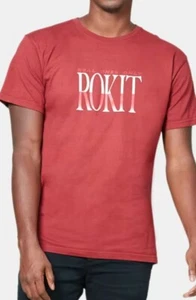 Rokit Men's Certified Short Sleeve T-Shirt Jersey Cotton Tee sz Small - Imagen 1 de 4