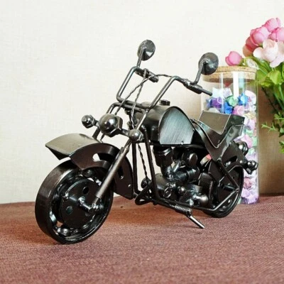 Escultura de metal colecionável feita à mão para motocicleta artesanato modelo moto arte em ferro - Imagem 1 de 4