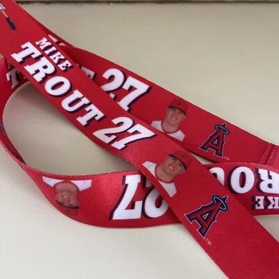 MIKE TROUT #27 LOS ANGELES ANGELS 🔥LANYARD DETACHABLE BUCKLE NEW WINCRAFT 🔥⚾️ - Image 1 of 2