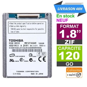 Toshiba Disque dur 120 Go MK1214GAH 1.8" pouce 4 200 tr/min Pc et Tablette NEUF - Photo 1/5