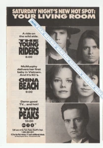 1990 ABC-TV Magazine AD~CHINA BEACH/Twin Peaks/The YOUNG RIDERS~Josh Brolin - Picture 1 of 1