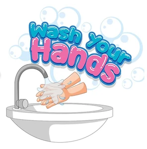 Waschen Sie Ihre Hände Schild Kinderfreundlich Aufkleber Decal Clean Hands Notice - Bild 1 von 1