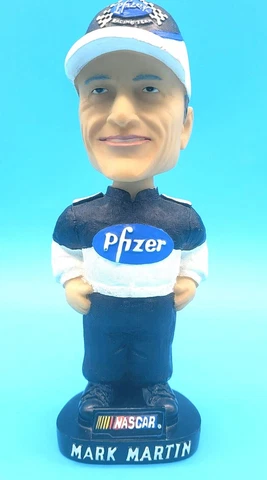 MARK MARTIN PFIZER #6 Limited Edition NASCAR BOBBLEHEAD DOLL Bobble Dobbles Cover
