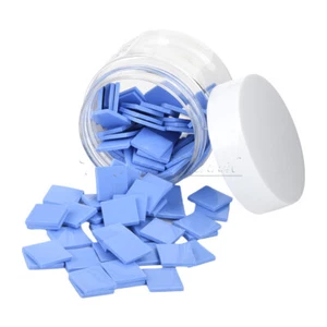 100PCS 12*12*1.5mm GPU CPU Heatsink Cooling Thermal Conductive Blue Silicone Pad - Afbeelding 1 van 22