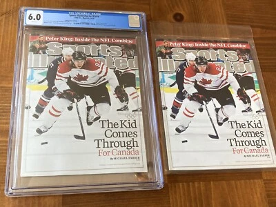 Sports Illustrated CGC 6.0 белые страницы (Сидни Кросби - команда Канады) #001 + дополнительный - Изображение 1 из 4