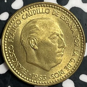 1953(62) Spain 1 Peseta Lot#T0158 High Grade! Beautiful! - Picture 1 of 2