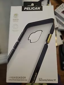 Pelican Ambassador Series Hülle nur für Samsung Galaxy S9 - Klar / Schwarz / Gold - Bild 1 von 14