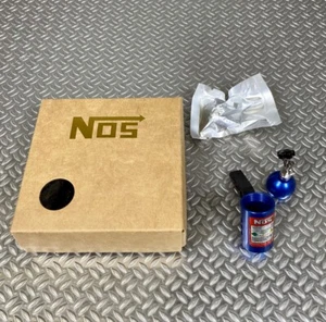 NOS Bottle Car Air Freshener JDM Turbo Blue Aluminium Boxed +5 Refills *Scent-7 - Picture 1 of 8
