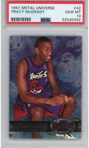 Graded 1997-98 Skybox Metal Universe Tracy McGrady #42 Rookie RC Basketball Card - Picture 1 of 2