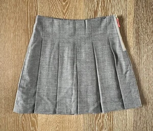 Crewcuts JCrew Girls Gray Wool Blend Pleated Skirt Size 12 EUC - Picture 1 of 6