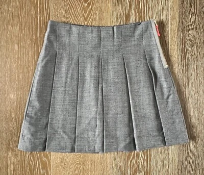 Crewcuts JCrew девочек серый шерсти смесь плиссированные юбки размер 12 EUC - Изображение 1 из 4
