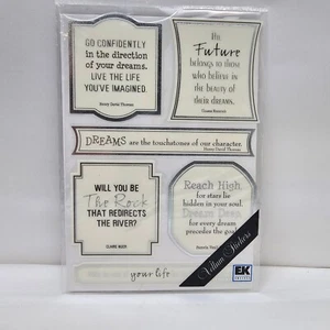 EK Success Pergament Aufkleber inspirierende Zitate Sätze Träume Eleanor Roosevelt - Bild 1 von 3