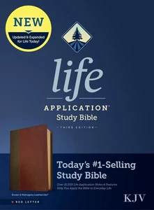 KJV Life Application Study Bible, Third Edition, Brown by Tyndale (English) Leat - Bild 1 von 1