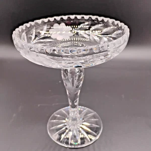Antiguo Ideal Canastota Vidrio Biltmore Corte Brillante 9" Compota Starburst - Imagen 1 de 13