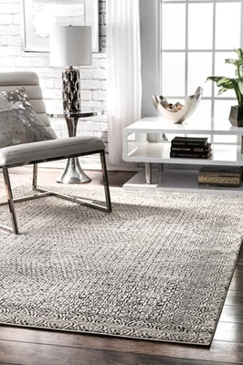 Exie Transitional Moroccan Runner Rug, 2' 8" x 8', Light Grey - Image 1 of 4