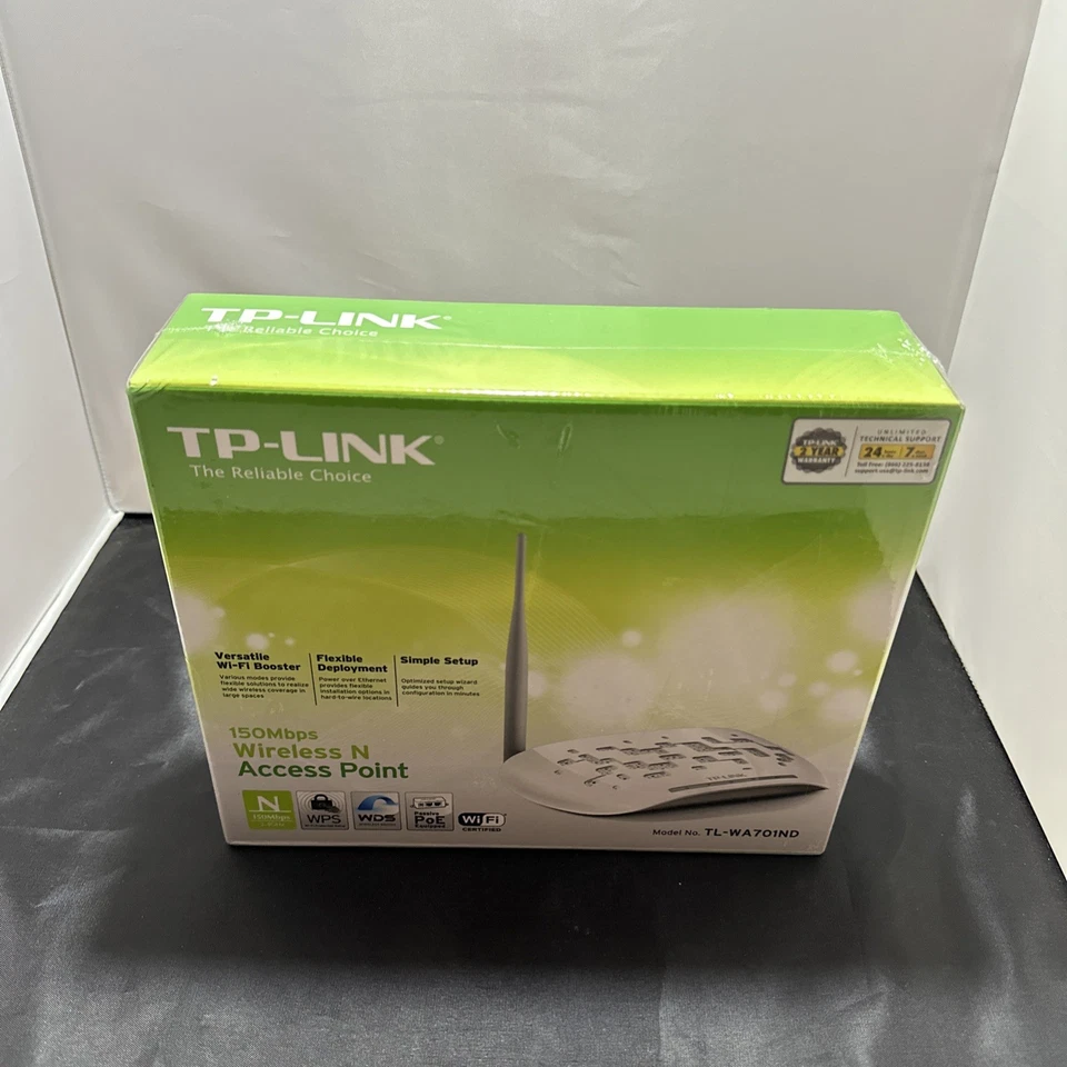 TP-LINK Wireless N Access Point Wi-Fi Booster 150 Mbps TL-WA701ND - NIB - Image 1 of 4