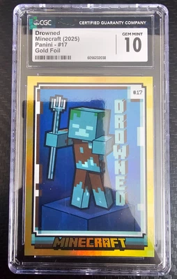 2024 Panini Minecraft Drowned Gold Foil /99 CGC10 FYJ  - Image 1 of 2