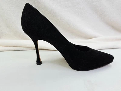 Vince Camuto 8.5M Women Black Suede Leather Slip On Point Toe Stiletto Pumps NEW - Image 1 of 4