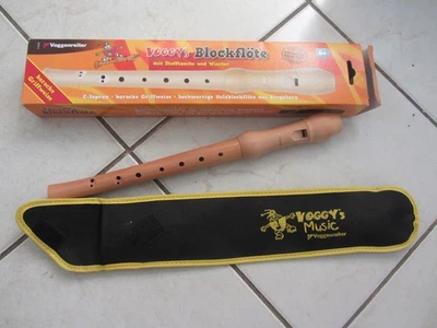 Sopran Blockflöte Voggenreiter barocke  Griffweise hell (Set)  NEU (zweiteilig) - Bild 1 von 4