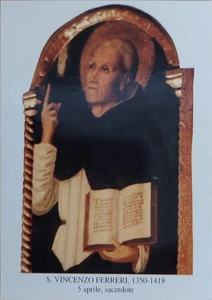  SANTINO SAN VINCENZO FERRERI CON PREGHIERA  - Foto 1 di 2