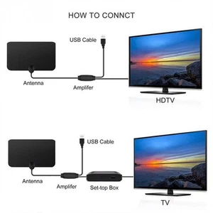 4K Hdtv Antenne 1680 Meilen Reichweite Verstärkte Digitale Antenne Zimmeran VK - Bild 1 von 16