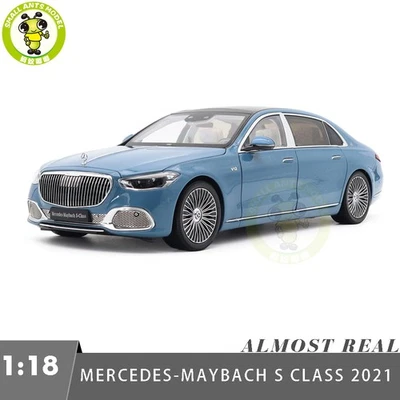 1/18 Benz Maybach S Class S680 2021 Almost Real 820135 Blue Diecast Model Car - Image 1 of 4