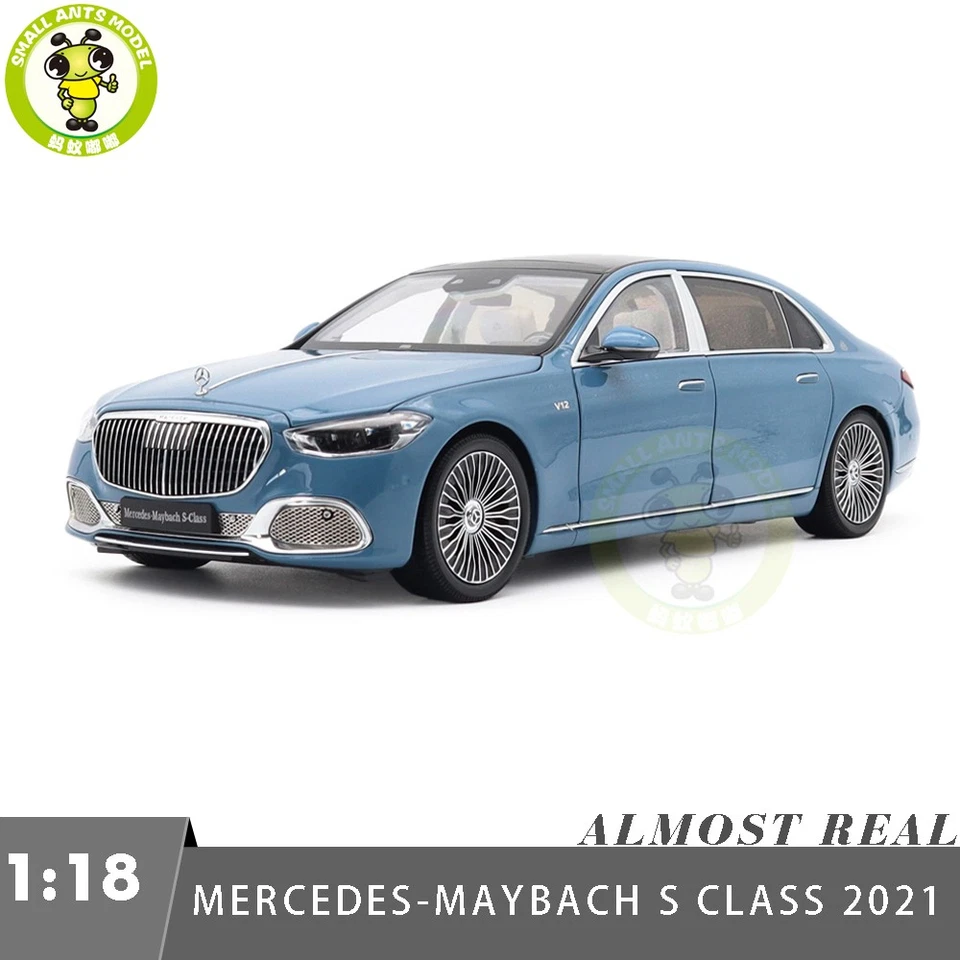 1/18 Benz Maybach S Class S680 2021 Almost Real 820135 Blue Diecast Model Car - Image 1 of 4